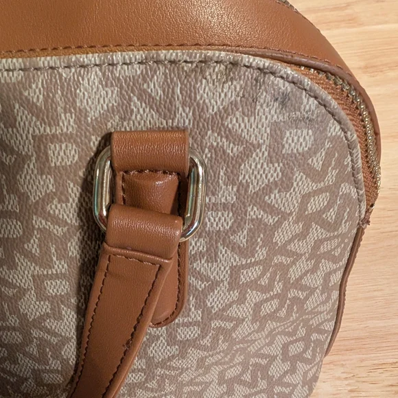 DKNY Beige and Brown Patterned Satchel - Picture 7 of 12